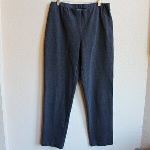 J. Jill Pointe Knit Slim Leg Charcoal Gray Versatile Pants M